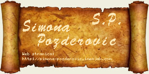 Simona Pozderović vizit kartica